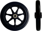 1Pcs 6 Inch Black Wheels for Walker - Universal Hard Rubber Walker Wheels Replacement, Fit Drive Rollator & Wheelchair Wheel, All-Floor Safe Rolling, Essential Walker Accessories