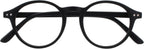 OPULIZE REY Reading Glasses for Women Men, Retro Round Frame with Spring Hinges, Matte Black +1.50 (Pack of 1)