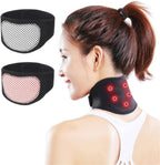 Magnetic Neck Brace, Soft Neck Brace with 5 Magnets Adjustable Self Heating Neck Support for Neck Pain Relief, 2 Pcs