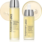 CNP Glow Skin Booster Set - Honey Ceramide Essence + Centella Serum Bundle | Propolis-Infused, Intense Hydration & Calming for Sensitive Skin | Korean Skincare