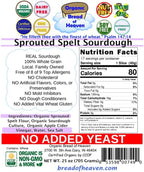 Organic Bread of Heaven ~ Sprouted Spelt Sourdough ~ 2 loaves ~ USDA Organic