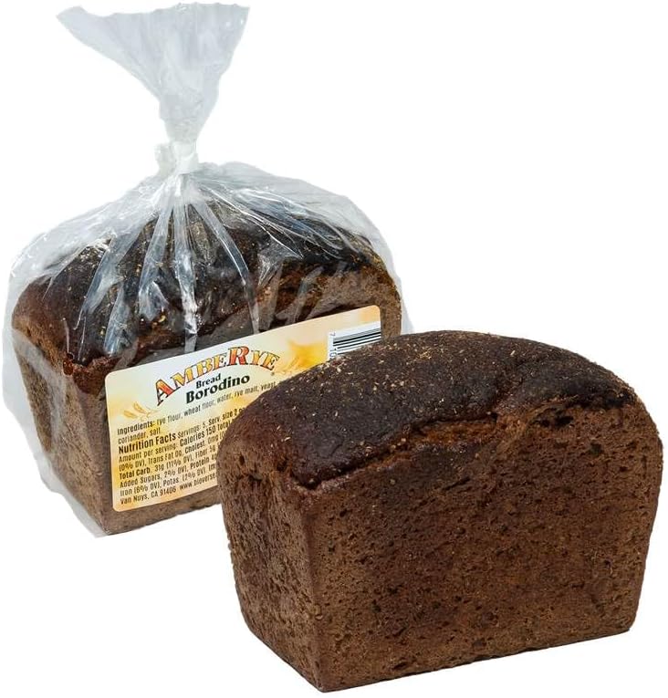 Lithuanian AmbeRye Borodinskiy Rye Bread - All Natural Whole Grain Imported Rye Bread, 10.6 oz/300 g - 4 Pack