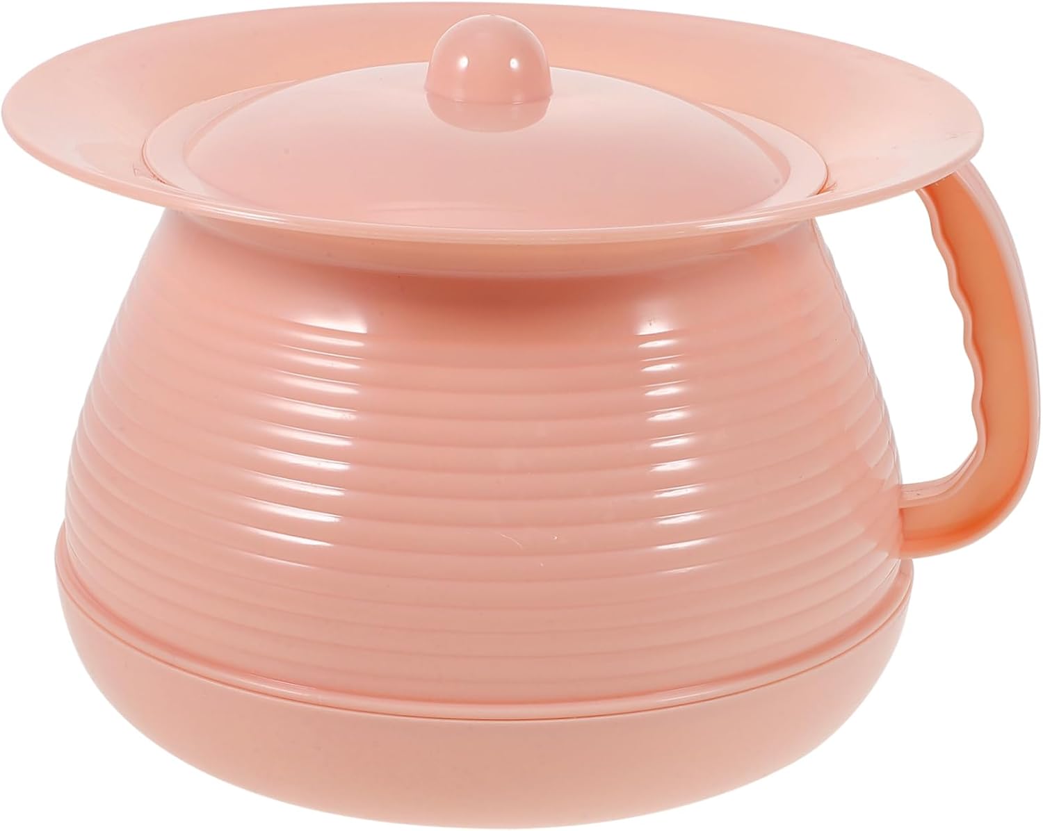 Portable Urinal Pot with Cover Durable Non-Slip Base Bedpan for Adults Boy Girl Seniors Easy to -Resistant for Home Use