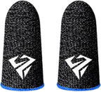 5Pcs Black Finger Cover Game Controller Sweat Proof Non-Scratch Sensitive Screen Gaming Artifact Thumb Gloves Finger Game Sleeve Gaming Accessories Accessories