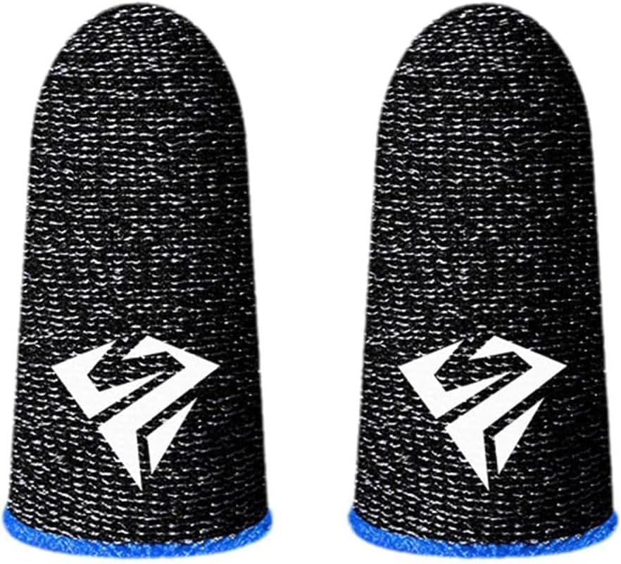 5Pcs Black Finger Cover Game Controller Sweat Proof Non-Scratch Sensitive Screen Gaming Artifact Thumb Gloves Finger Game Sleeve Gaming Accessories Accessories