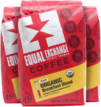 Equal Exchange Organic Ground Coffee, Breakfast Blend Drip, 12 Ounce (Pack of 3)