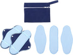 Housoutil Washable Polar Fleece Sanitary Napkins 8pcs Set Reusable Menstrual Pads Leakproof for Day and Night Use Postpartum Care Pads for Women