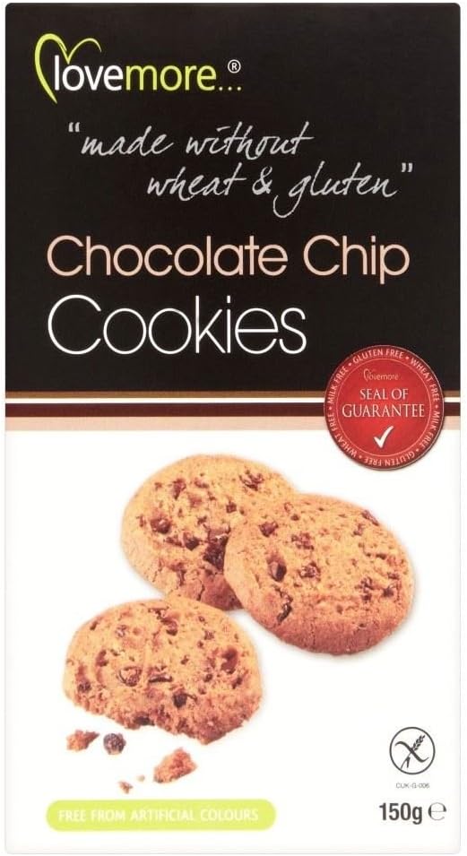 Lovemore Free From Chocolate Chip Cookies (150g) - Pack of 6
