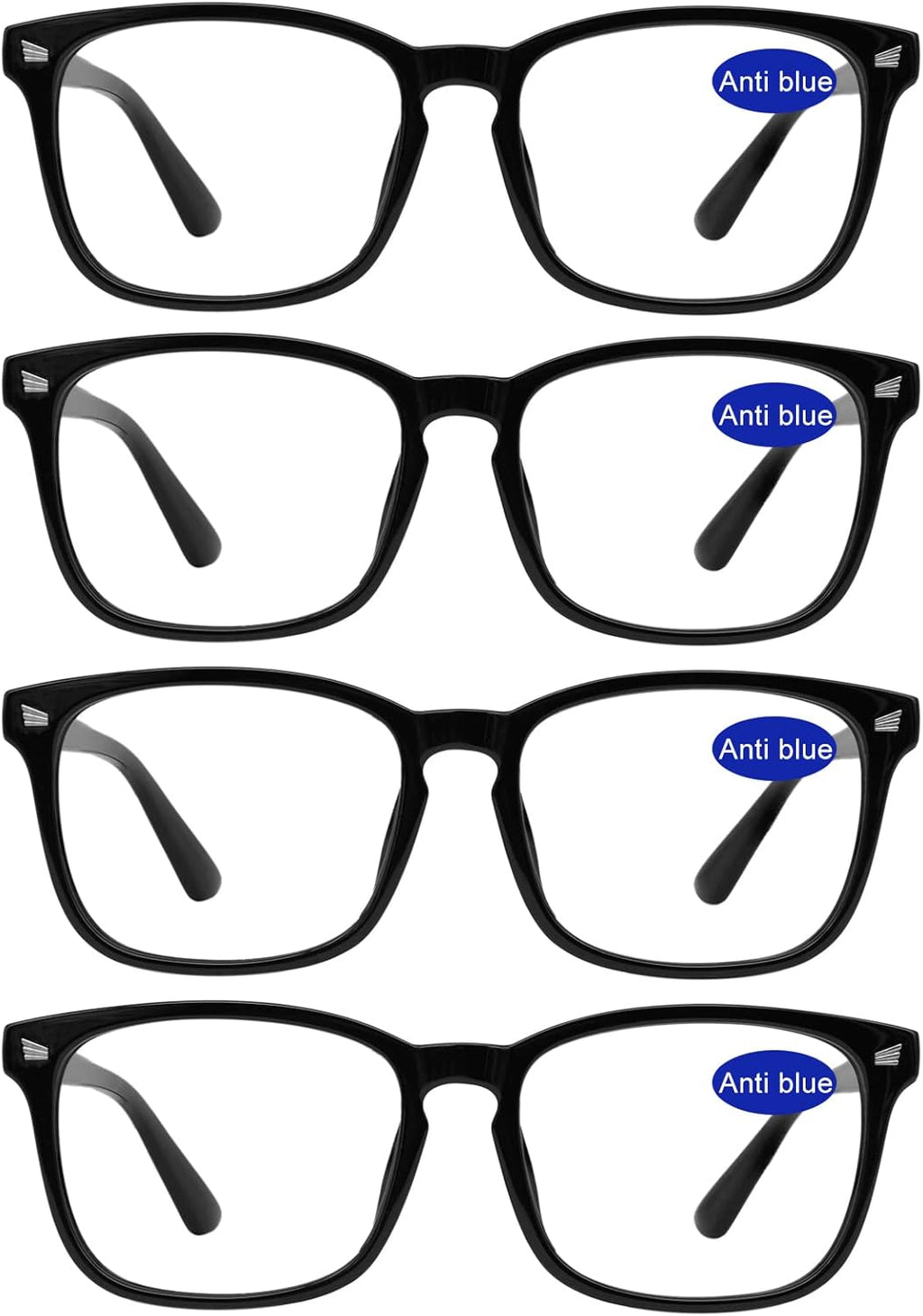 4 PACKS Blue Light Blocking Reading Glasses Women 1.0 1.25 1.5 1.75 2.0 2.25 2.5 2.75 3.0 3.5 4.0 5.0 6.0