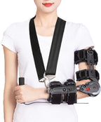 PopieL Adjustable Angle Hinged Rom Elbow Brace, Elbow Brace Support for Left or Right Leg, Articulated Rom Elbow Support for Elbow, Tendons After Surgery, Fractures and Trauma,Right