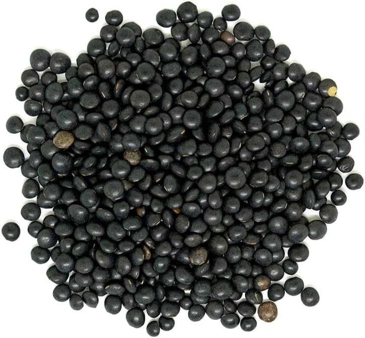 Organic Beluga Black Lentils, Non-GMO, Protein-Rich, Nutrient-Dense, Bulk, 25 lb