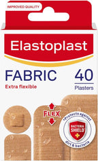 Elastoplast Fabric Extra Flexible Breathable 40 Plasters/Water Repellent (Packaging May Vary)