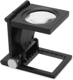 Rongon Jewelers Loupe Magnifier, Magnifying Glass with Lights, Pocket Magnifiers 10X, Magnifying Lens Zinc Alloy Portable Desktop Magnify Glass Tool with Scale for Jewelry Repair Collection Textile