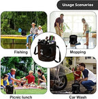 Collapsible Bucket with Handle, Lightweight Folding Water Container, Portable Collapsible Bucket for Fishing, Camping, Hiking, Backpacking, Outdoor Survival, Car Washing Black 20L
