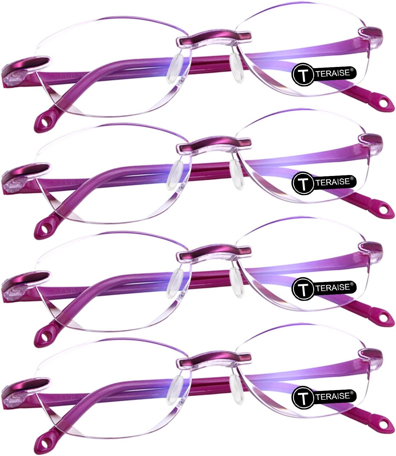 TERAISE Reading Glasses for Women Anti-Blue Light Glasses Diamond-Cut Design Computer glasses Anti-Fatigue Reader