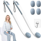 Toilet Aids for Wiping Bottom, 2-Pack - Long Reach Comfort Wipe with Replaceable Head & Strap - Bottom Buddy Wiping Aid for Elderly, Disabled & Post-Surgery