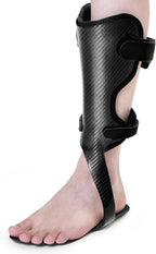 Estinko Carbon Fiber AFO Brace Ankle Foot Orthosis Lightweight Foot Drop Brace Drop Foot Brace for Walking Gait Assistance Ankle Instability, Left-X-Large