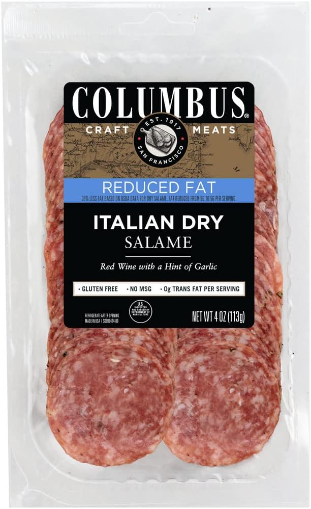 COLUMBUS Italian Dry Salame Reduced Fat, 4 Ounce