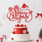 Merry Christmas Cake Topper Children's Party Decorations for Christmas Theme New Year Holiday Party Cake Decorations Supplies