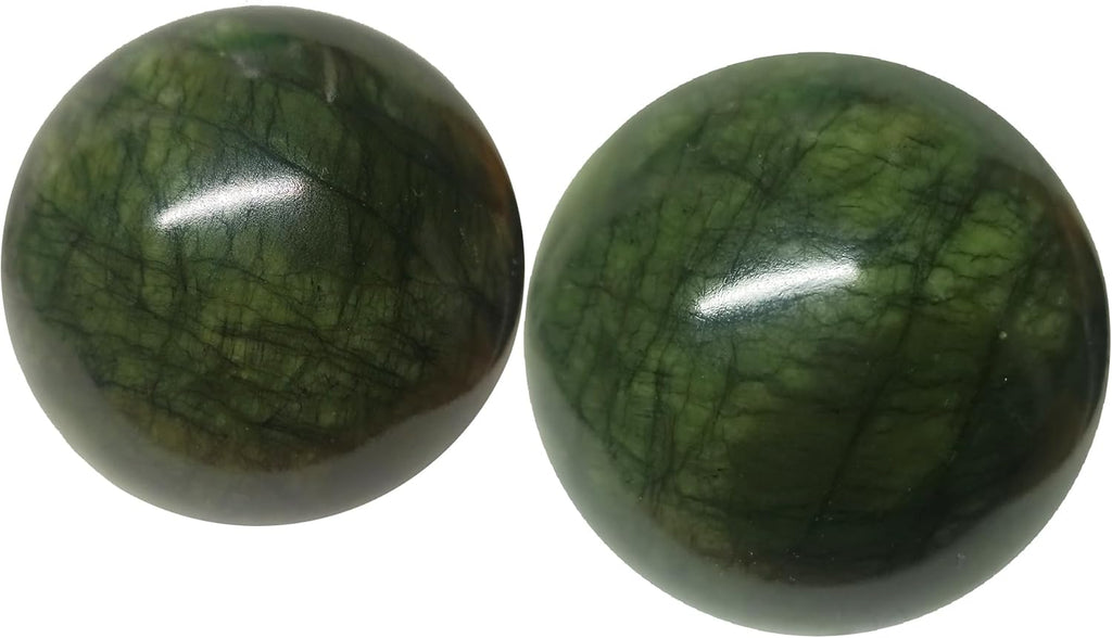 LLY 2`` Hand Exercise Ball, Chinese Baoding Ball, Hand Therapy Ball, Adult Stress Relief Massage Ball, Alleviating Memory Loss (Xiuyan Jade)