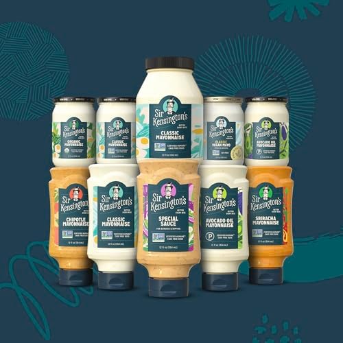 Sir Kensington's Mayonnaise Avocado Oil Mayo Keto Diet & Paleo Diet Certified Gluten Free & Non-GMO Project Verified Condiment 12 oz