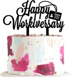 Happy Workiversary cake topper Office Party Decorations Work Anniversary Cake Topper Farewell Party Supplies for Retirement