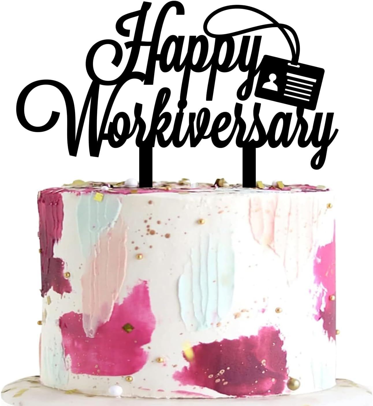 Happy Workiversary cake topper Office Party Decorations Work Anniversary Cake Topper Farewell Party Supplies for Retirement
