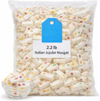 Italian Jujube Nougat Candies – Soft & Chewy Fruity Nougat Candy, 2.2 lb Bulk Bag, Party‑Ready, Gift-Friendly Sweets, Assorted Fruit Flavors