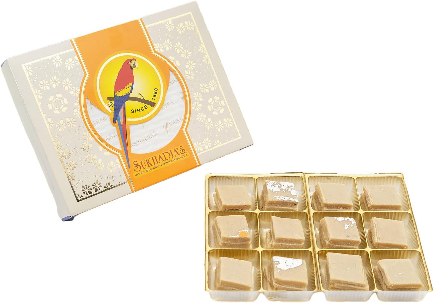Sukhadia Sweets - Kaju Katli - 16oz box (1LB) - Indian Mithai Gift - Freshly Made In USA