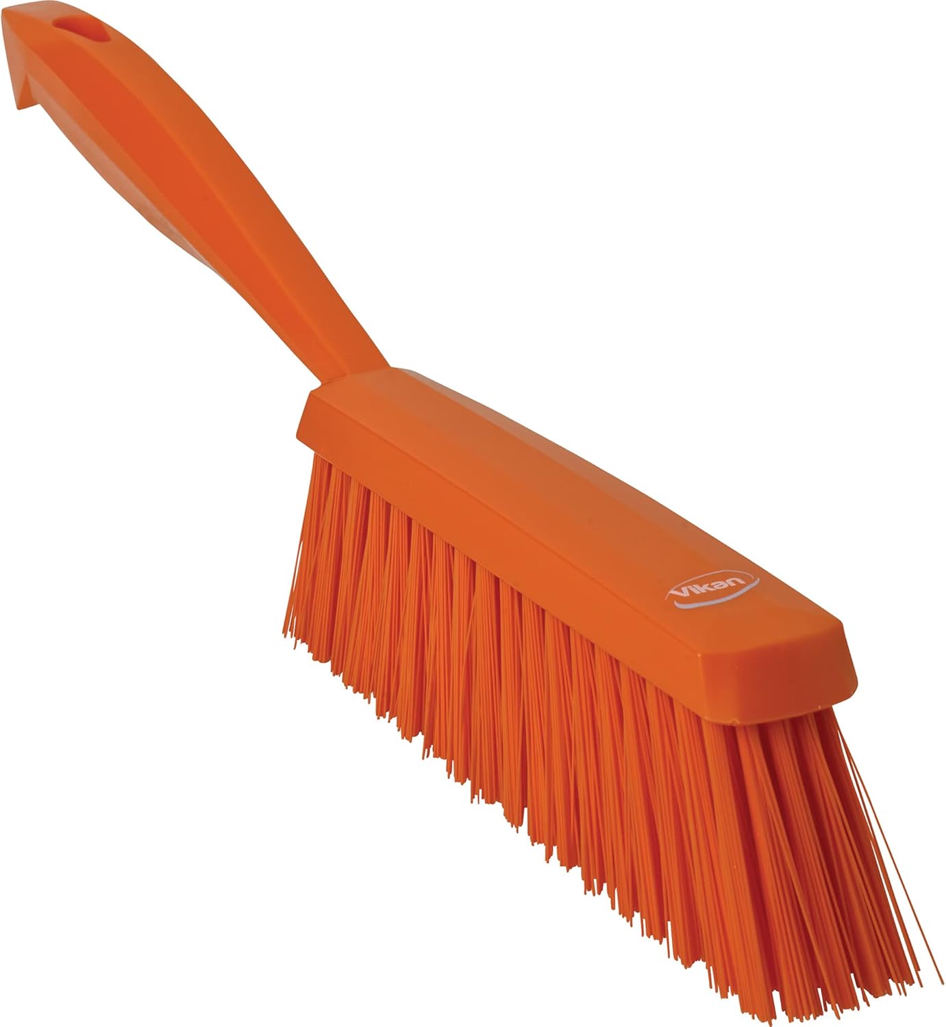 Vikan 45897 Bench Cleaning Brush, Polypropylene/Polyester Medium Bristle Dustpan Brush & Sweeper, 14 Inch, Orange