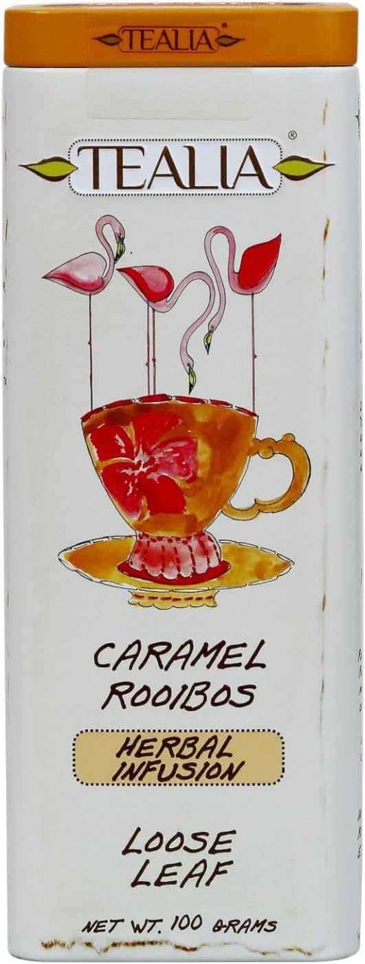 TEALIA Caramel Rooibos Loose Leaf Tea, 100 g