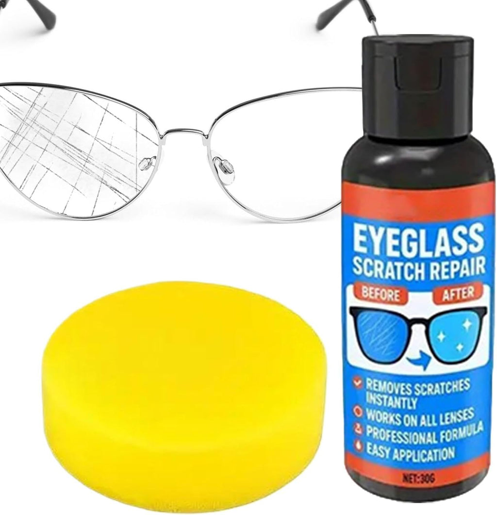 Glasses Lens Scratch Repair Kit - Scratch Remover For Glasses & Lenses, 2-in-1 Lens Scratches Repair Kit With Anti-Fog Coating, Optical Grade Polishing Paste For Eyeglasses, Sunglasses