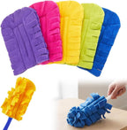Reusable Duster Refills, Reusable Washable Microfiber Fleece Duster Refills for Cleaning, Multi Surface Cleaning Pads Tool for Home Ceiling, Window, Car, Furniture, Fans (5)
