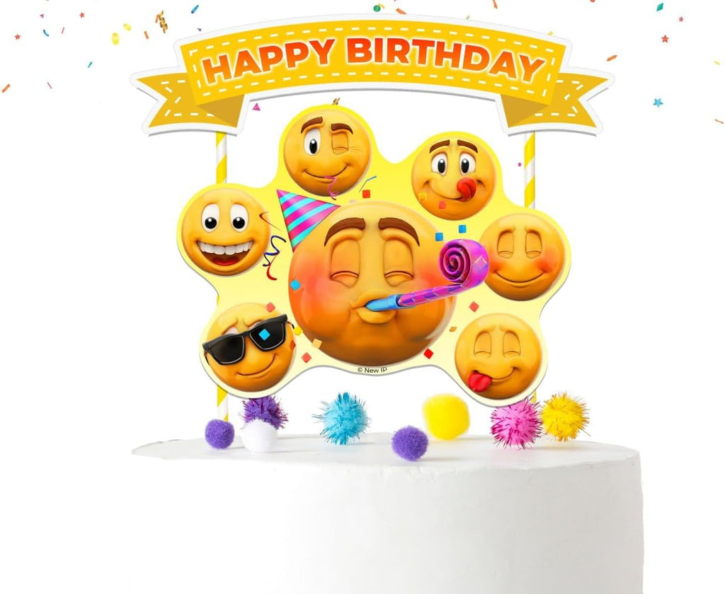 NEWMOJI ® Faces Party Cake Topper - Add Fun Expressions to Your Sweet Treats!