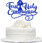 First Communion Cake Topper,God Bless,First Holy Communion Decoration,Featured God Christian Baptism/Confirmation/Baby Shower/Birthday/Sacrament Party Decoration supplies