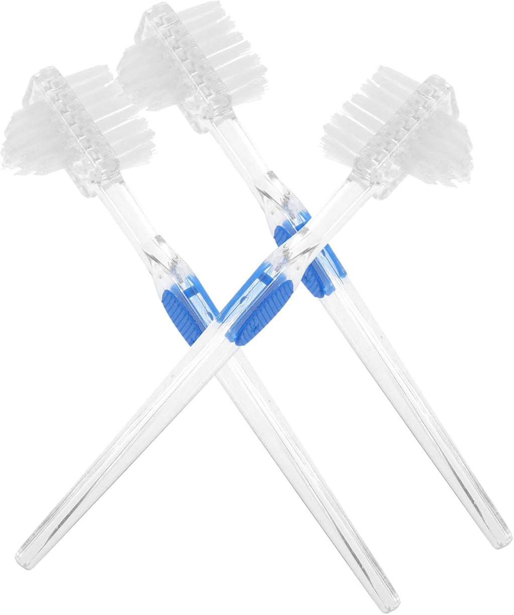 FOMIYES 3pcs Denture Brush False Teeth Cleaning Tool Double-Sided Soft Bristle Boys and Girls Toothbrush