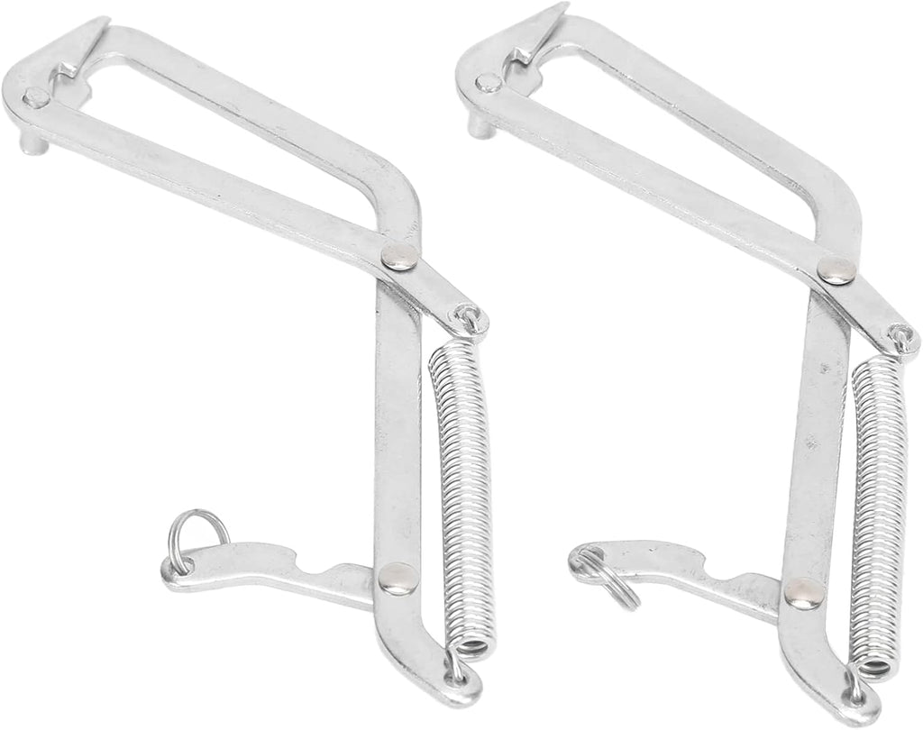 Acouto 2 Pcs Seafood Grabber Stainless Steel Fishing Tools for and Predatory Fish with Ergonomic Design