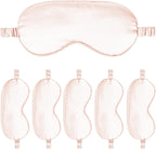 6PACK Silk Sleep Mask Satin Eye Masks Blackout Silky Eyeshade Cover Soft Blindfold Eyeshades for Women Sleeping Travel Gift