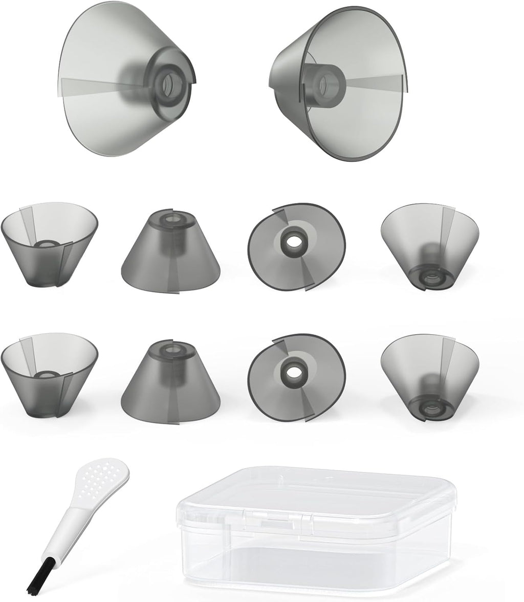 Hearing aid Tulip Domes for Resound Sure fit Standard Receiver BTE Hearing Amplifier Replacement Semi Open Earbuds with Carry Case (10pcs Pack)