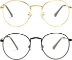 Pro Acme Classic Round Metal Clear Lens Glasses Frame Unisex Circle Eyeglasses