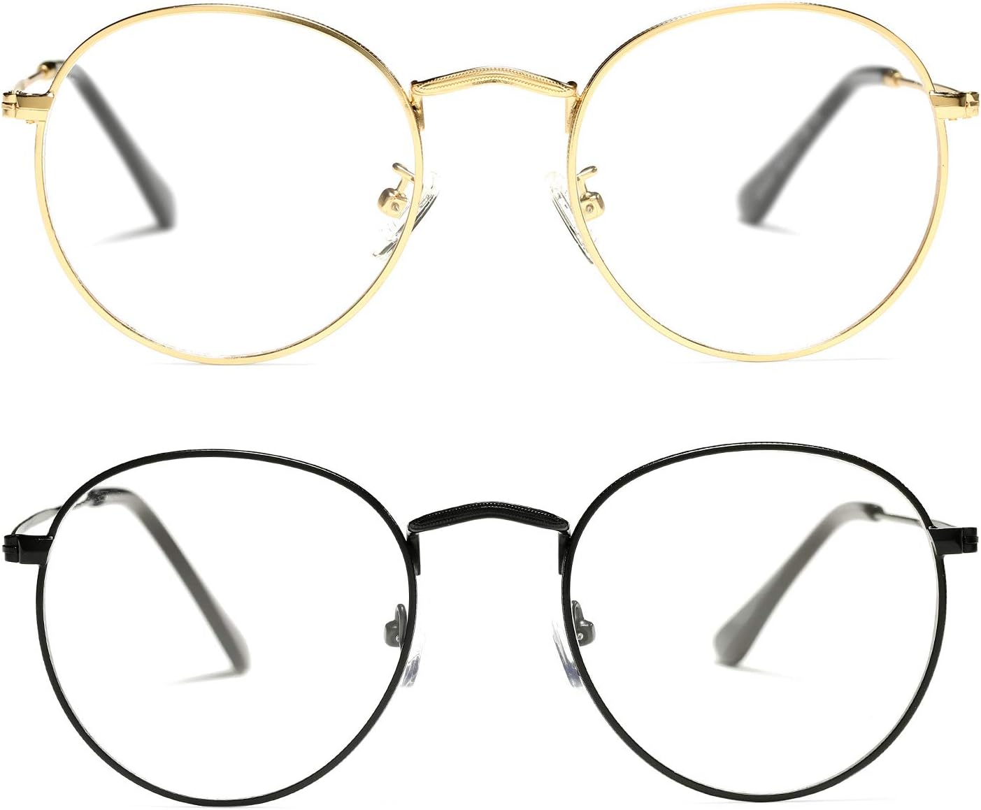 Pro Acme Classic Round Metal Clear Lens Glasses Frame Unisex Circle Eyeglasses