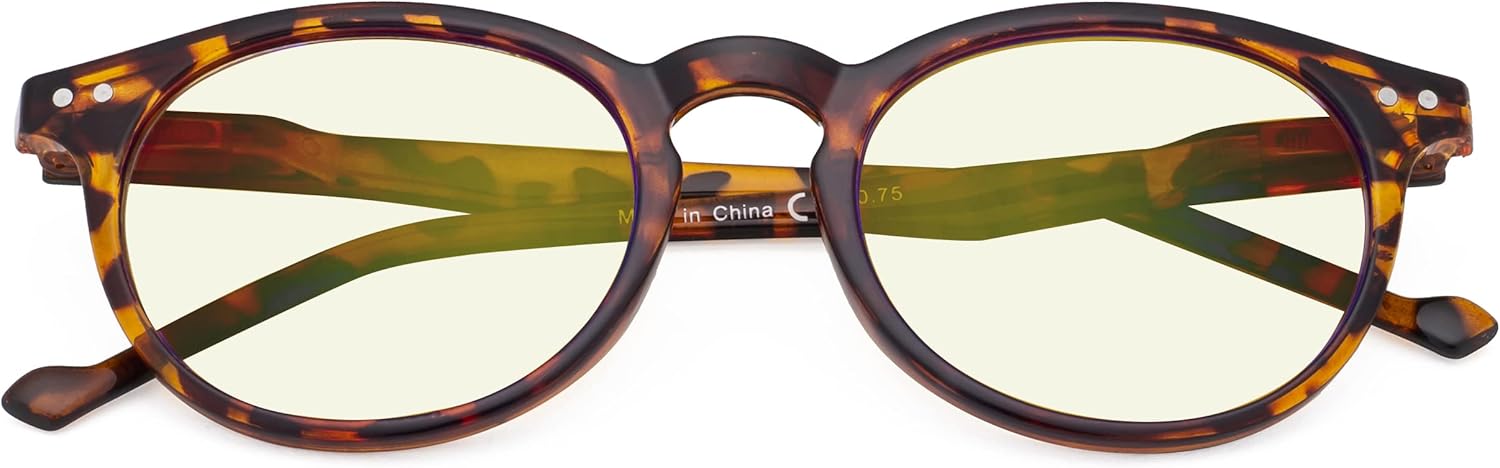 CessBlu Ladies Computer Glasses Round Oval Blue Light Filter Reading Eyeglasses Women