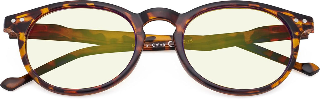CessBlu Ladies Computer Glasses Round Oval Blue Light Filter Reading Eyeglasses Women