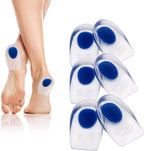 Dr.Pedi Heel Cups for Heel Pain 3 Pairs Gel Silicone Heel Pads Heel Lifts for Achilles Tendonitis Inserts for Women Insole Shoe for Plantar Fasciitis Relief
