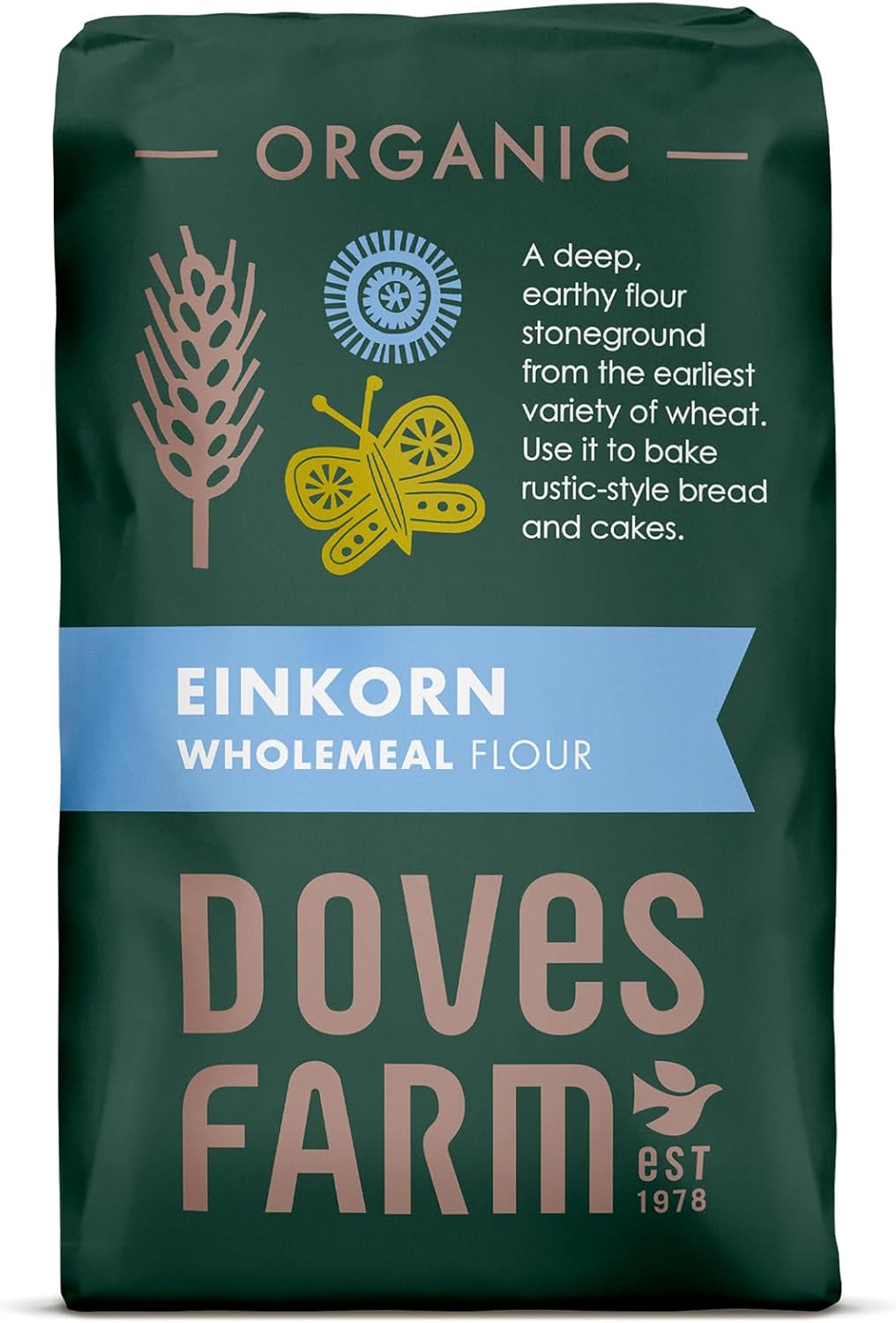DOVES FARM Organic Einkorn Wholemeal Flour, 1 KG
