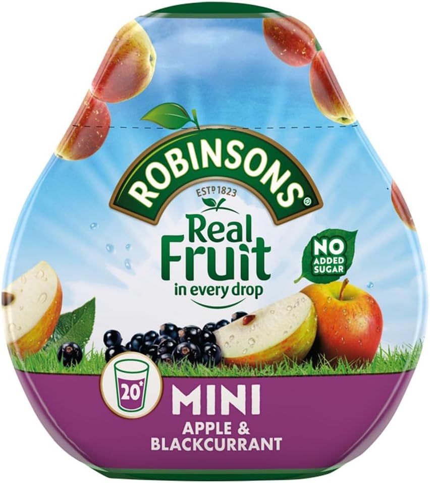 Robinsons Squash'D Apple & Blackcurrant No Added Sugar, 2.2 fl oz (66 ml)