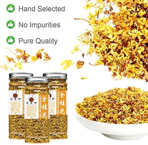 Plant Gift Organic Sweet Osmanthus Tea, 桂花 Gui Hua Tea,Sweet Olive, flower tea Health Care skin care Chinese flower 40G/1.41oz