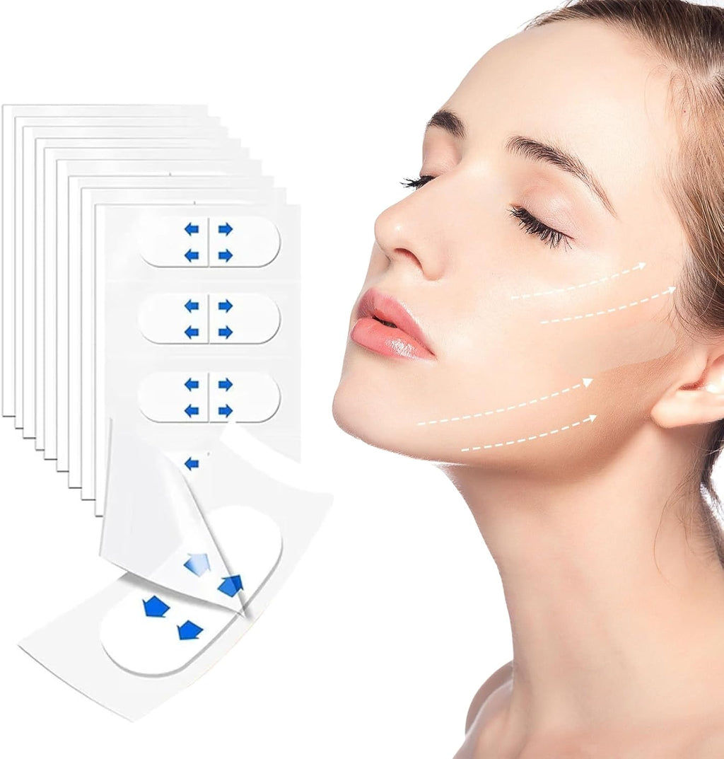 Face Lift Tape Invisible,132PCS, for Double Chin, Wrinkles, Saggy Skin Lifting, Face Lifter Tape,Neck Tape