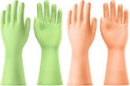 AUAUY Reusable Kitchen Dishwashing Gloves, Rubber Household Cleaning Gloves, Non-Slip Waterproof Dish Glove for Women Men