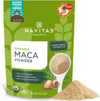 Navitas Organics Maca Powder – 100% Gelatinized Peruvian Maca for Adaptogen Smoothies, Lattes, Baking & More – Energize & Balance - USDA Organic, Non GMO, Vegan, Gluten Free (8oz. Bag, 45 Servings)